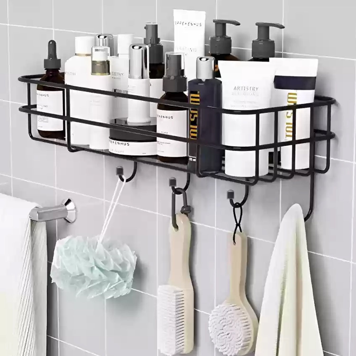 3 in 1 Shower Shelf Rack for storing and holding various household stuffs and items etc. 3 in 1 Shower Shelf Rack for storing and holding various household stuffs and items etc.
